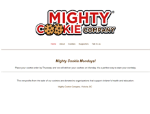 Tablet Screenshot of mightycookiecompany.org